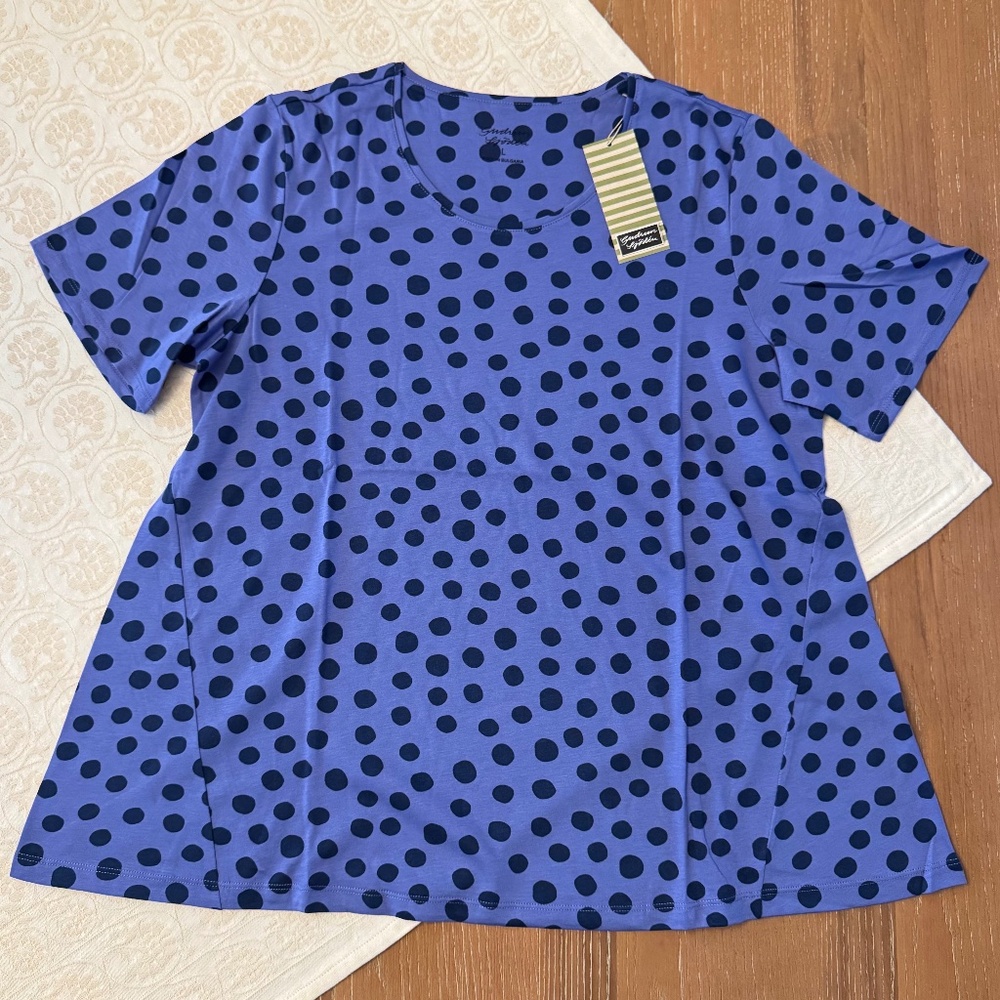 NWT Gudrun Sjöden “Cordelia” Polka Dot Top – Size L